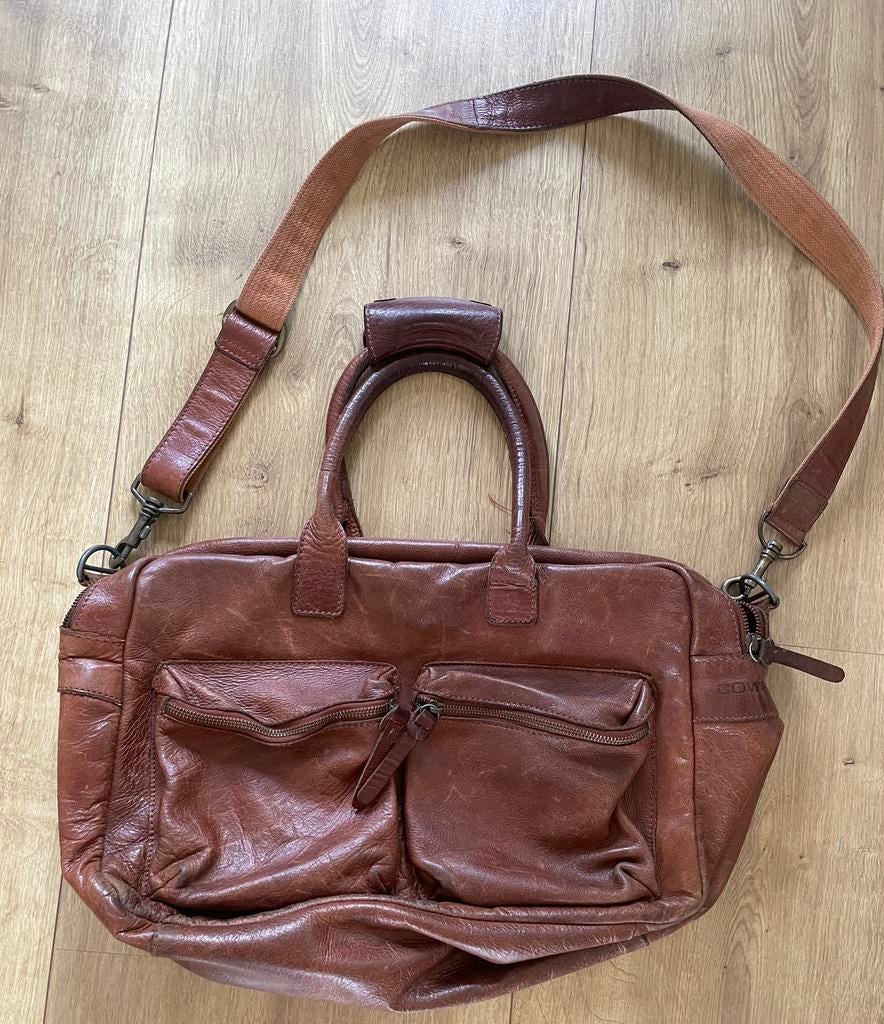 Cowboysbag The Bag bruin lederen tas leer, Ophalen of Verzenden, Zo goed als nieuw, Bruin, Leer