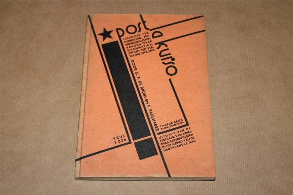 Post la Kurso - Leerboek Esperanto - Circa 1930, Ophalen of Verzenden, Gelezen, Europa