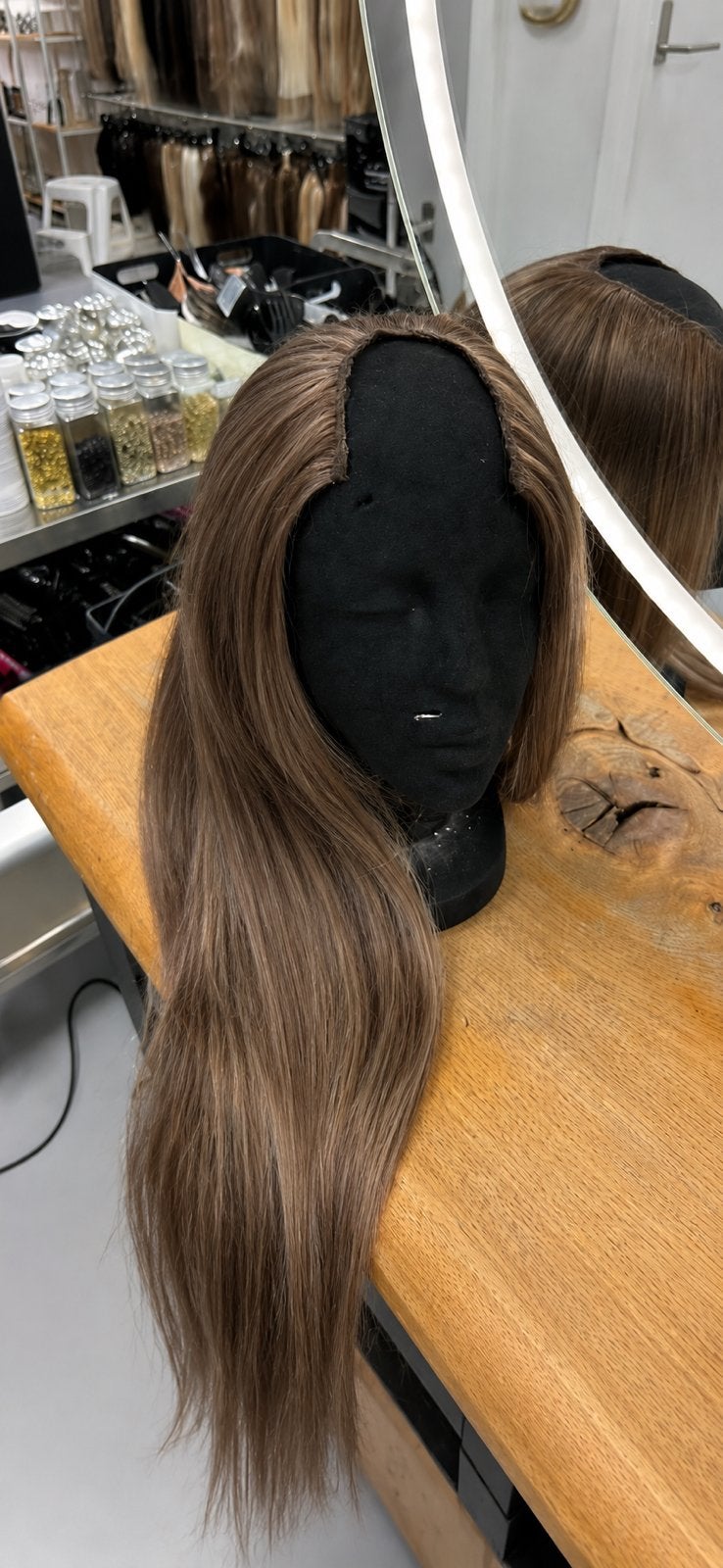 Echthaar halve pruik U-part Hairextensions haarverlenging, Sieraden, Tassen en Uiterlijk, Ophalen of Verzenden, Nieuw, Pruik of Haarverlenging
