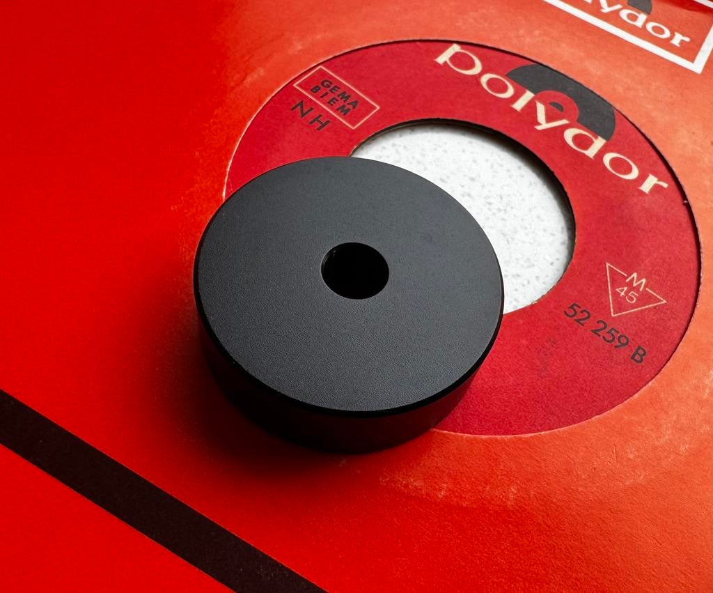Aluminium 7 inch 45 toeren single adapter, Ophalen of Verzenden, Zo goed als nieuw