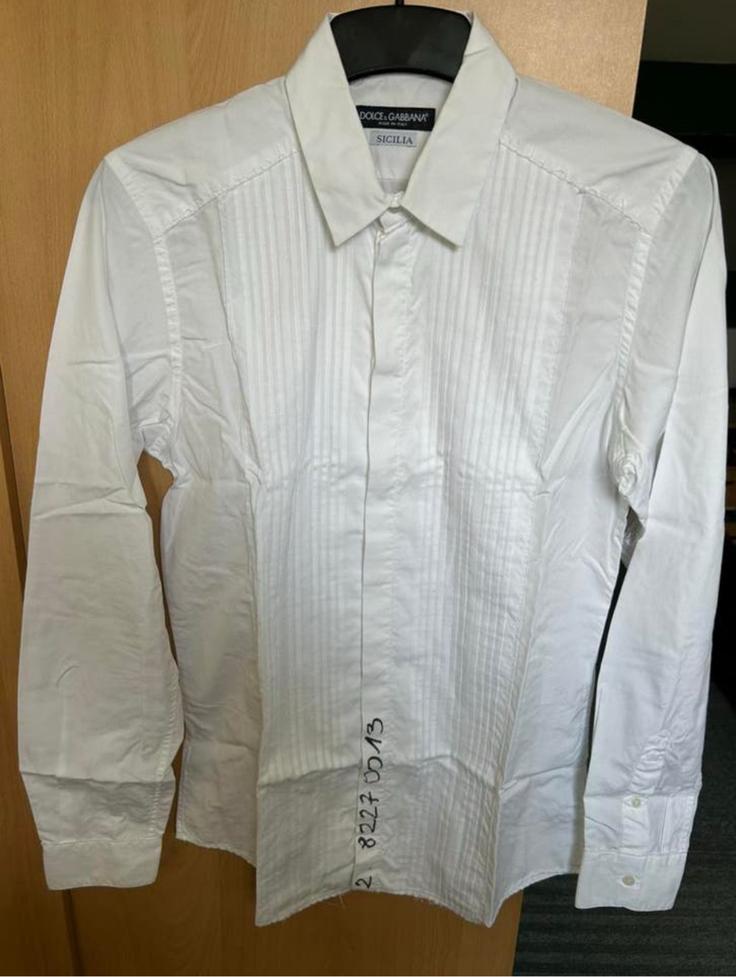Dolce & Gabbana Overhemd Slim Fit S/M, Kleding | Heren, Overhemden, Zo goed als nieuw, Halswijdte 38 (S) of kleiner, Wit, Ophalen of Verzenden