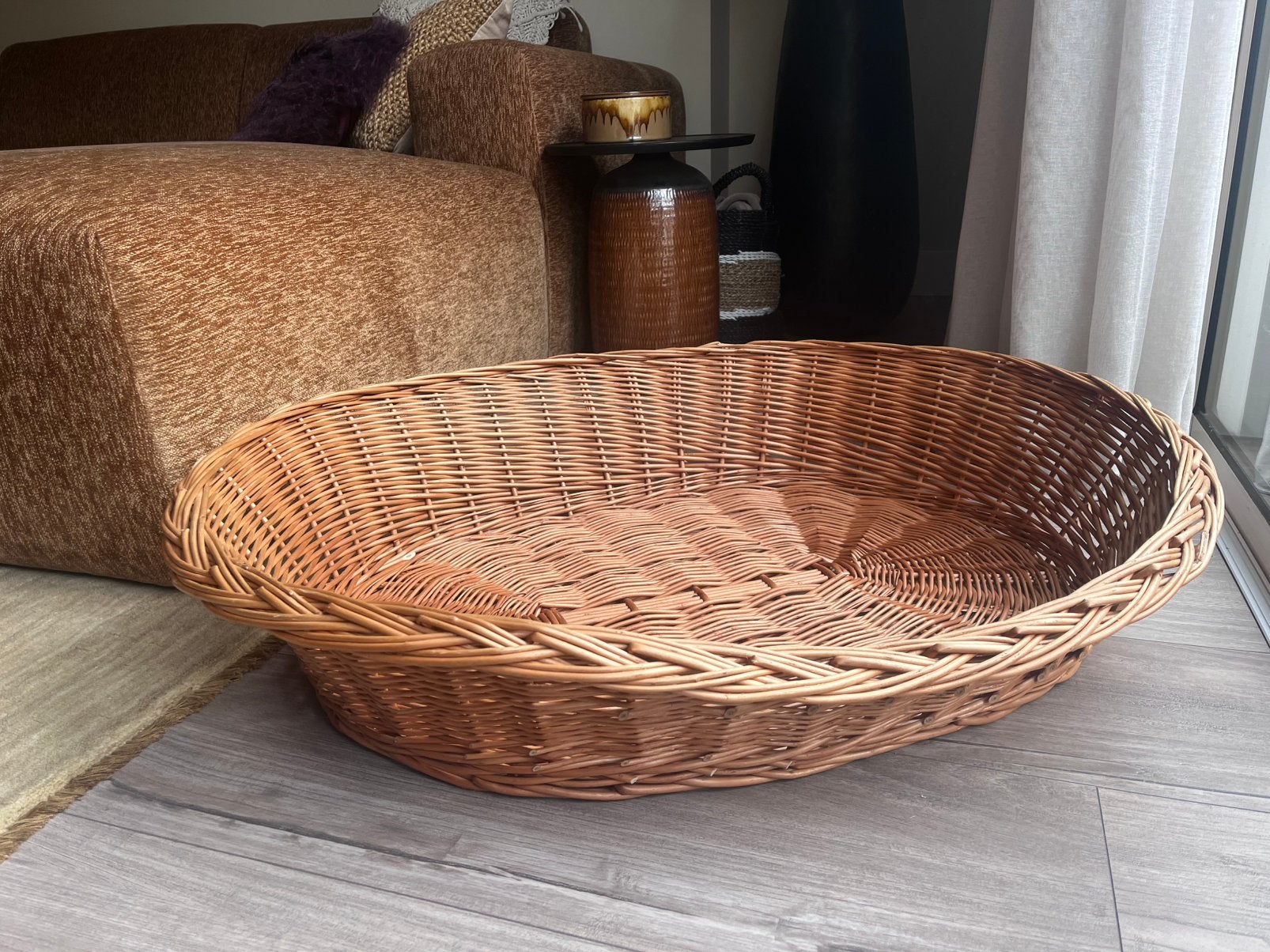 Rotan/ rieten hondenman, Ophalen of Verzenden, Zo goed als nieuw, Riet