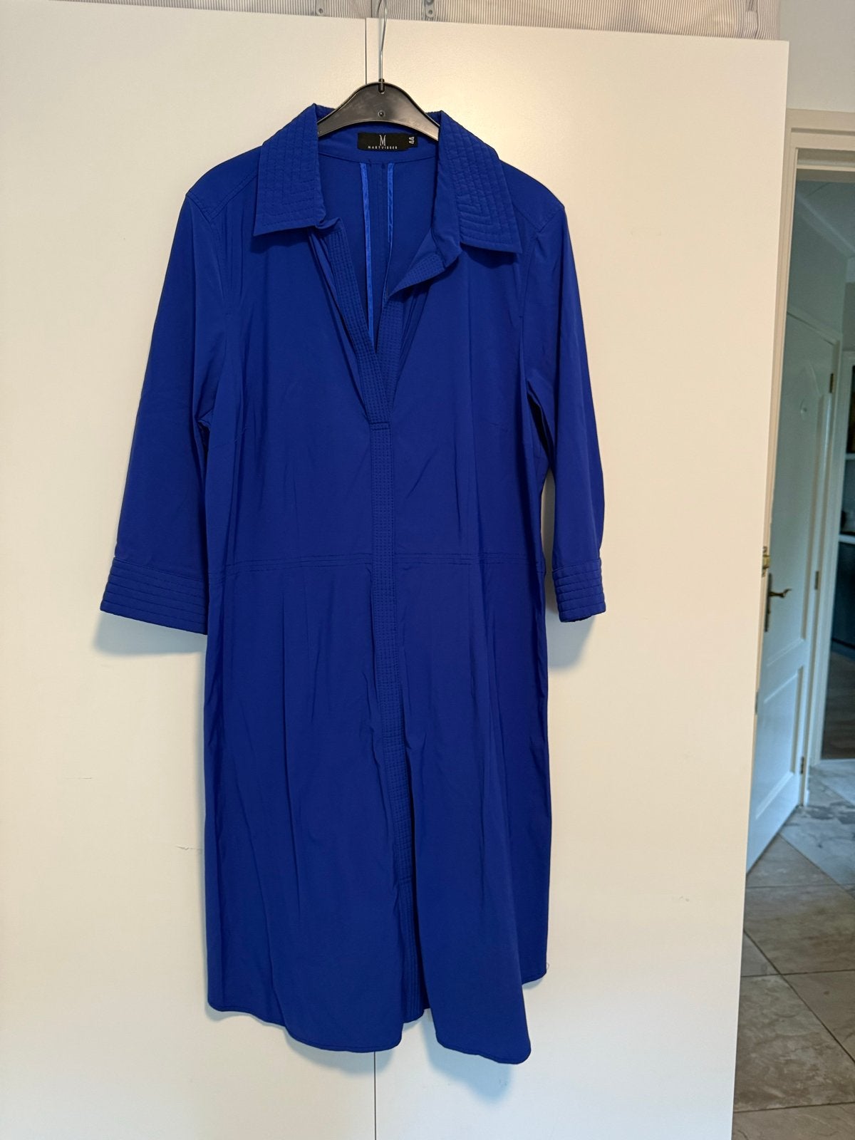 Mart Visser jurk tuniek mt 44 kobalt blauw travelstof, Ophalen of Verzenden, Zo goed als nieuw, Maat 42/44 (L), Blauw