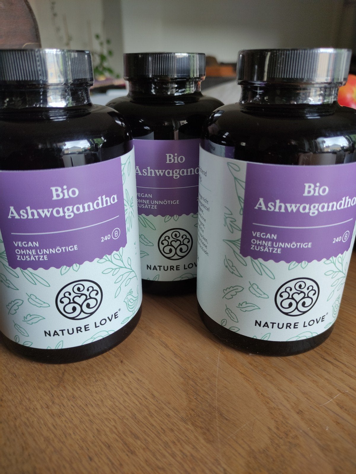 Bio Ashwagandha nature love biologische 720 capsules, Ophalen of Verzenden, Nieuw, Overige typen