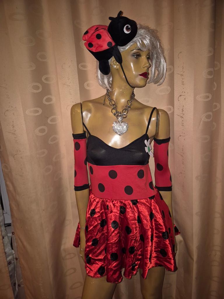 Carnaval jurk met knuffel - rood/zwart - maat S, Kleding | Dames, Carnavalskleding en Feestkleding, Carnaval, Ophalen of Verzenden