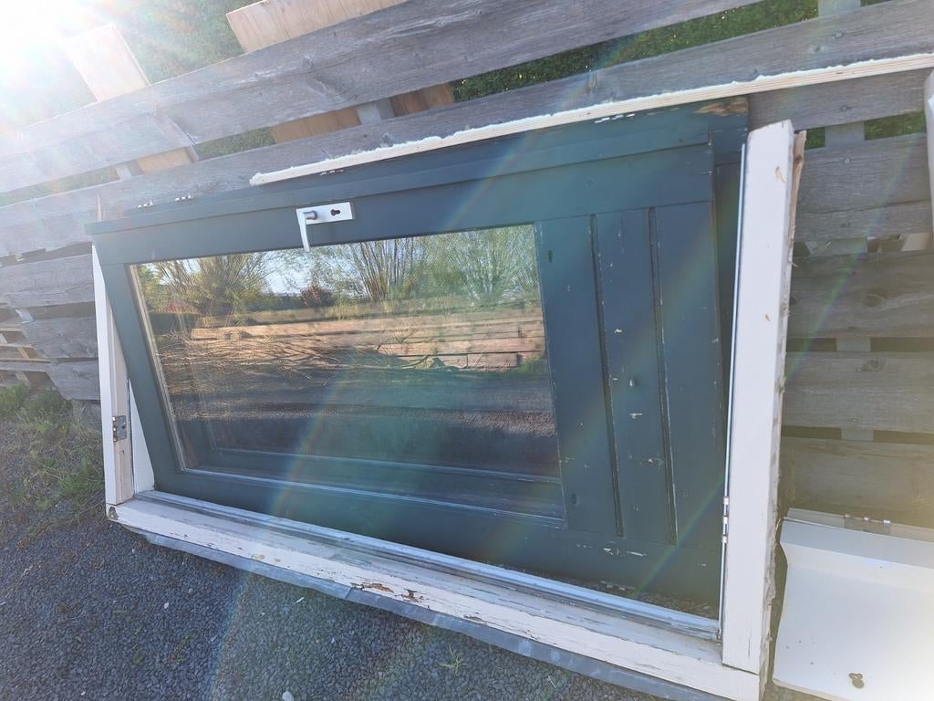 Gebruikt openslaande deuren met Dubbelglas - 209x106 cm, Ophalen, Gevelraam of Ruit, Gebruikt, 80 tot 120 cm