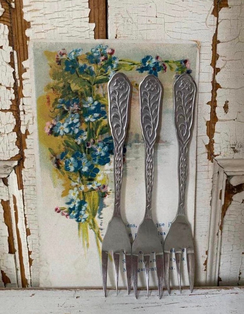 Set vintage gebaks vorkjes, Antiek en Kunst, Ophalen of Verzenden