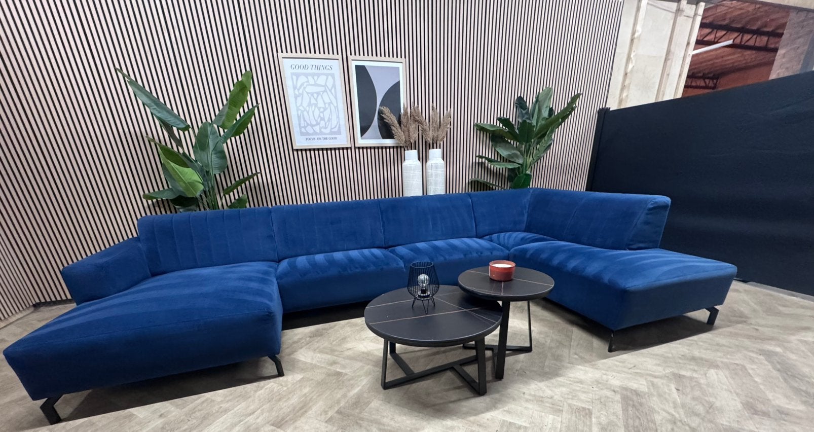 ZGAN Hotel Chique Velvet Velours U-Bank - Royal Blue - 384cm