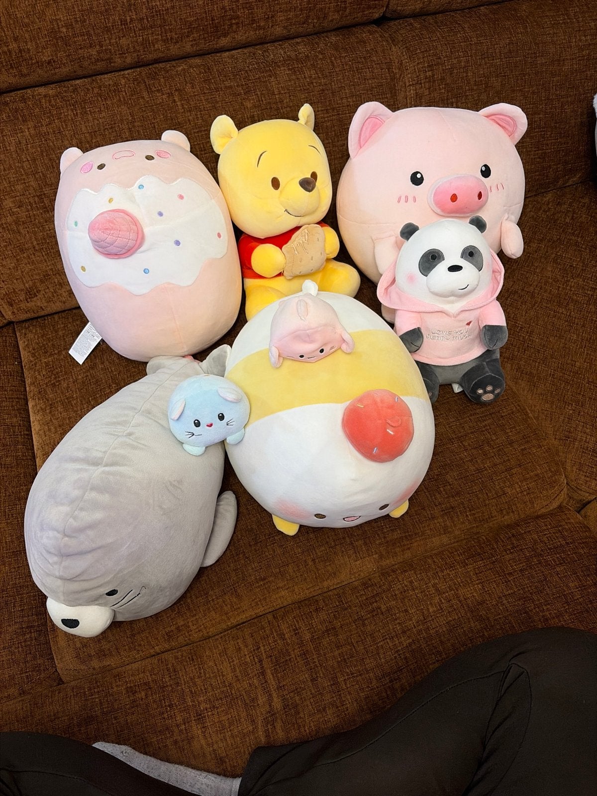 Leuke knuffels: Winnie de Poeh, panda, zeehond (Miniso), Overige merken, Disney, Geel, Beer