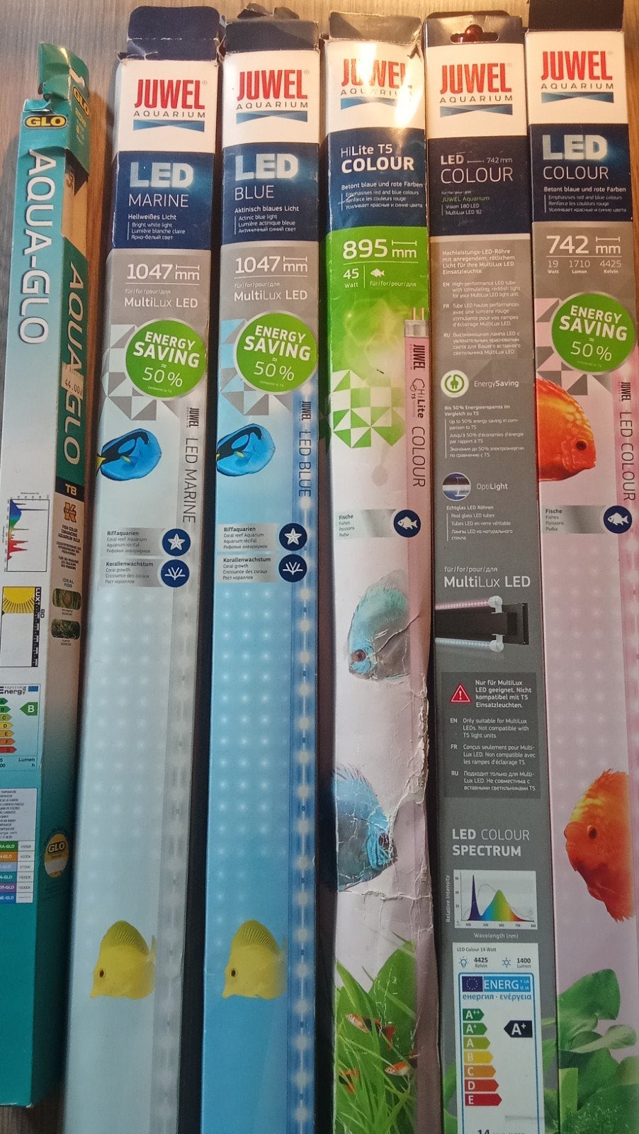 juwel led verlichting 9x en 1x aqua-glo, Ophalen, Verlichting of Verwarming