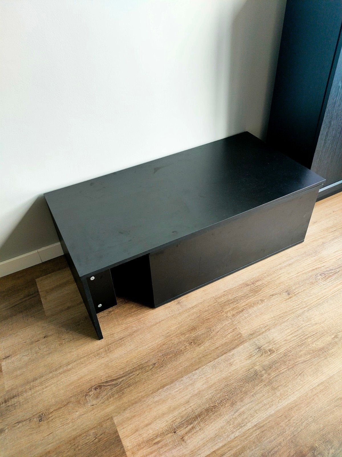 vidaXL salontafel 150  50  35 cm – zwart, Ophalen, Gebruikt, 50 tot 100 cm, Minder dan 100 cm