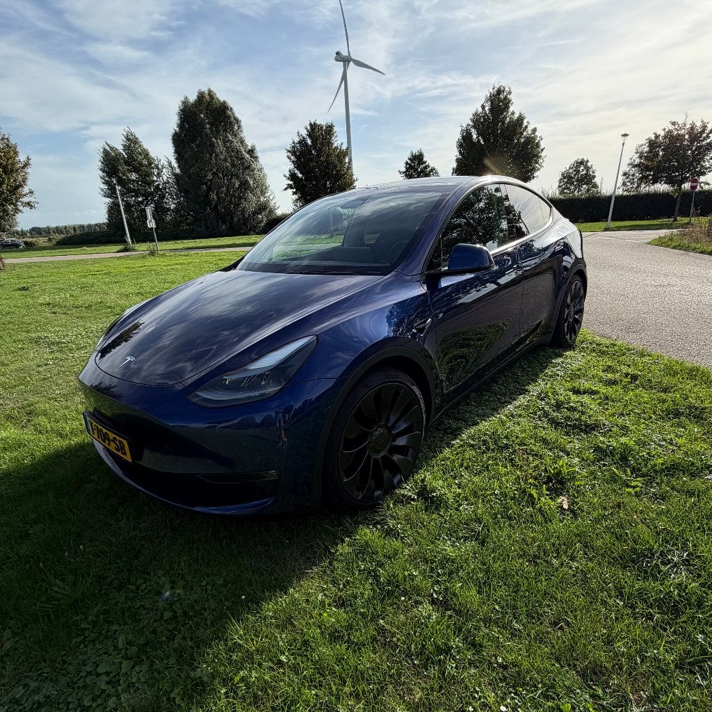 Tesla Model Y Performance AWD 75kWh | BTW | 1e eigenaar, Auto's, Tesla, Blauw, 1972 kg, Origineel Nederlands, Elektrisch