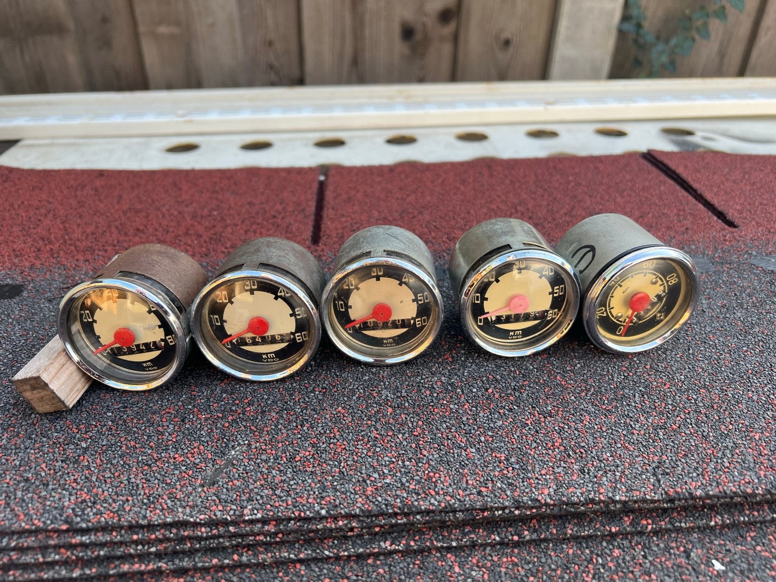 Kreidler eitank kilometertellers (5 stuks), Ophalen of Verzenden, Gebruikt, Overige typen