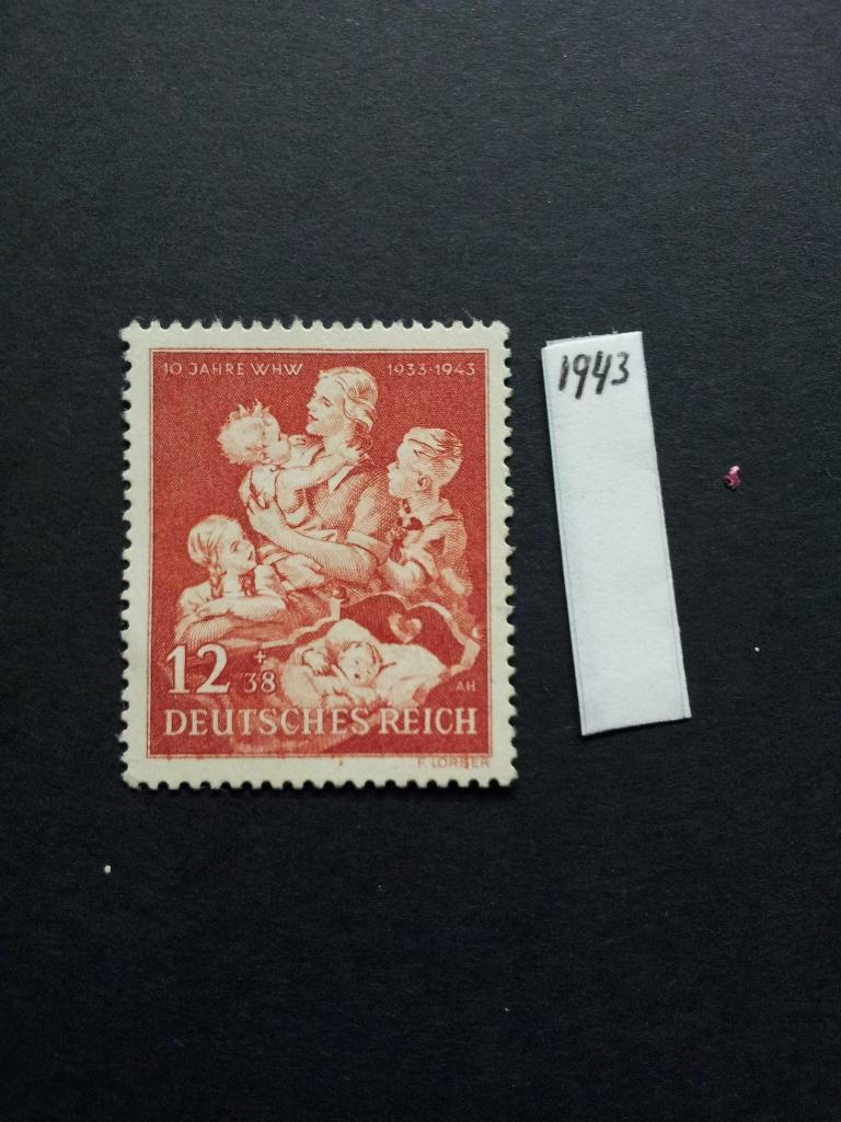 Duitse Keizerrijk 10 jaar winterhulp 1943 0ngestempeld, Ophalen of Verzenden, Duitse Keizerrijk, Postfris