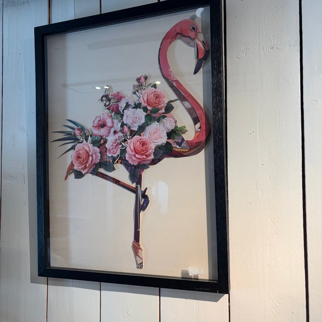 schilderij flamingo, Ophalen, Zo goed als nieuw, Schilderij, 75 – 100