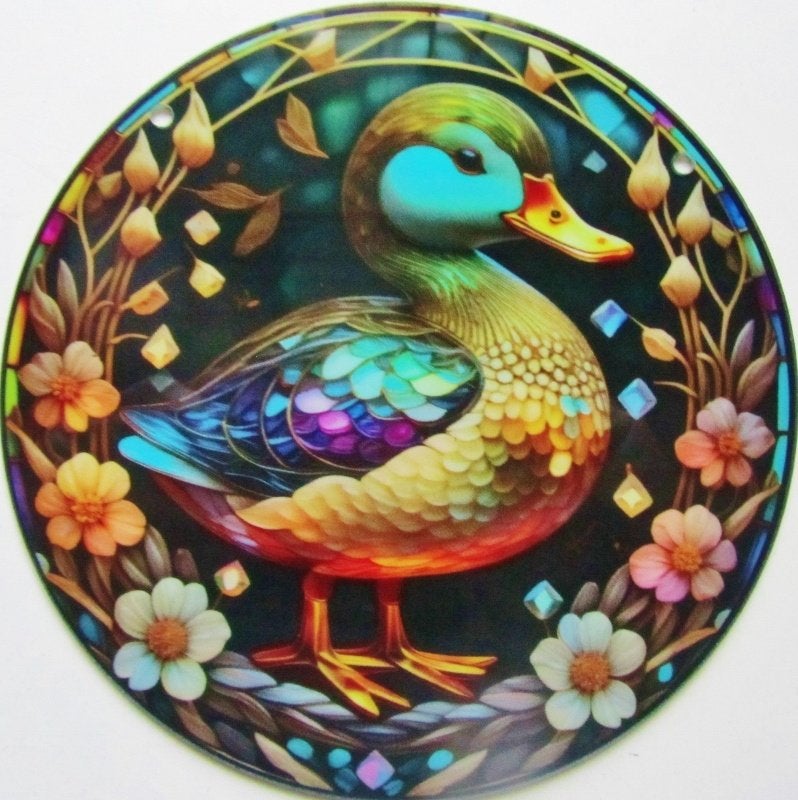 PRACHTIGE RONDE DECORATIE (PLEXIGLAS) EEND, Huis en Inrichting, Ophalen of Verzenden, Nieuw