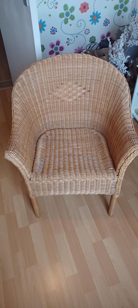 Rieten stoel - Comfortabele en stijlvolle fauteuil, Gebruikt, Overige kleuren, Bohemian, Natuurlijk, Klassiek, Riet of Rotan