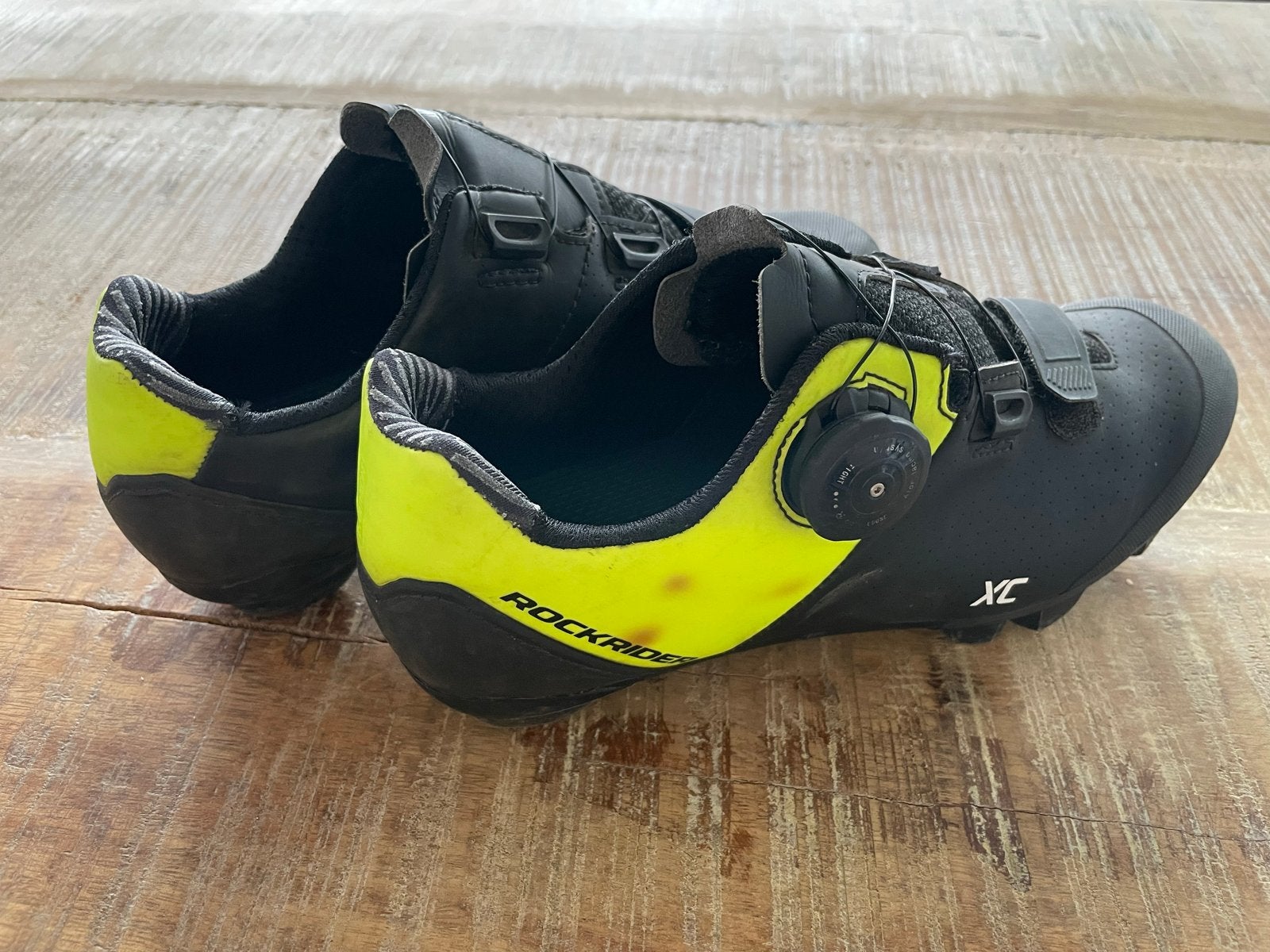 Rockrider XC fietsschoenen - Zwart/Neon Geel maat 38/39?, Ophalen, Gebruikt, Schoenen