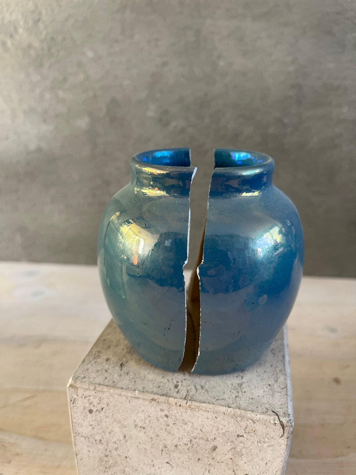 Vaasje St. Lukas -  Kintsugi object, Antiek en Kunst, Ophalen of Verzenden