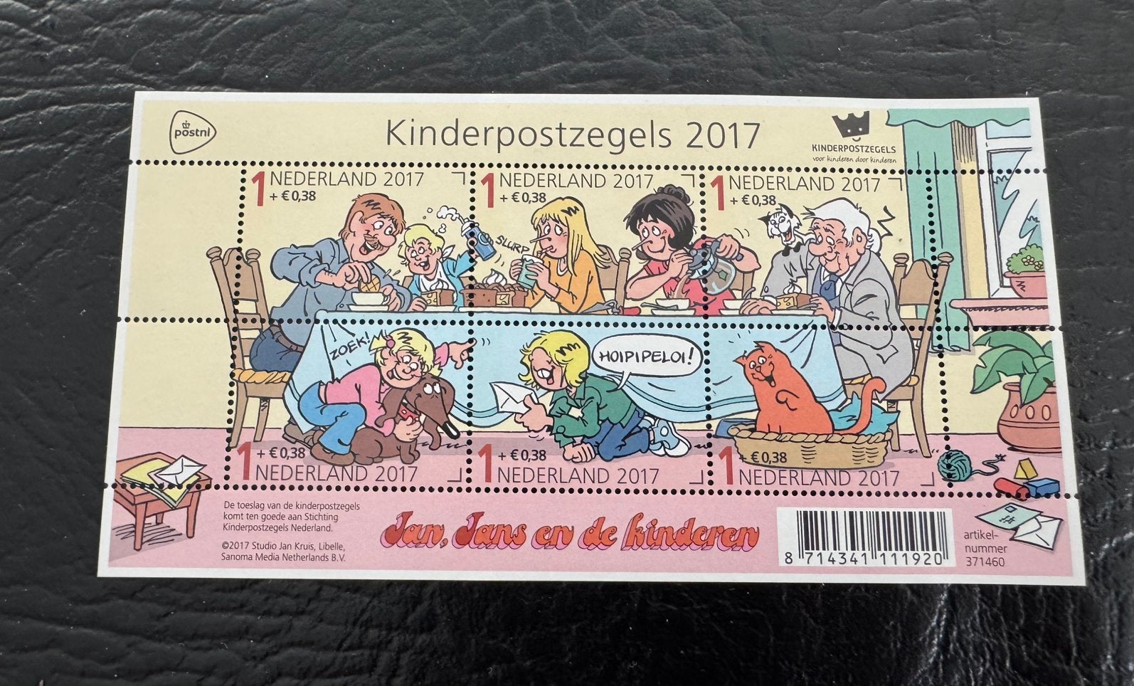 Jan jans en de kinderen cartoon postzegels 2017, Postzegels en Munten, Ophalen of Verzenden, Na 1940, Postfris