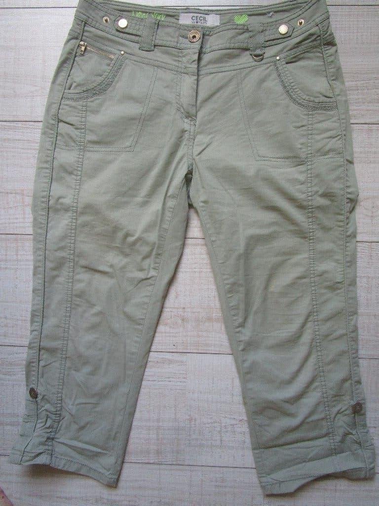Capri broek CECIL  mt  38   olijf-groen, Maat 38/40 (M), Verzenden, Nieuw, Driekwart