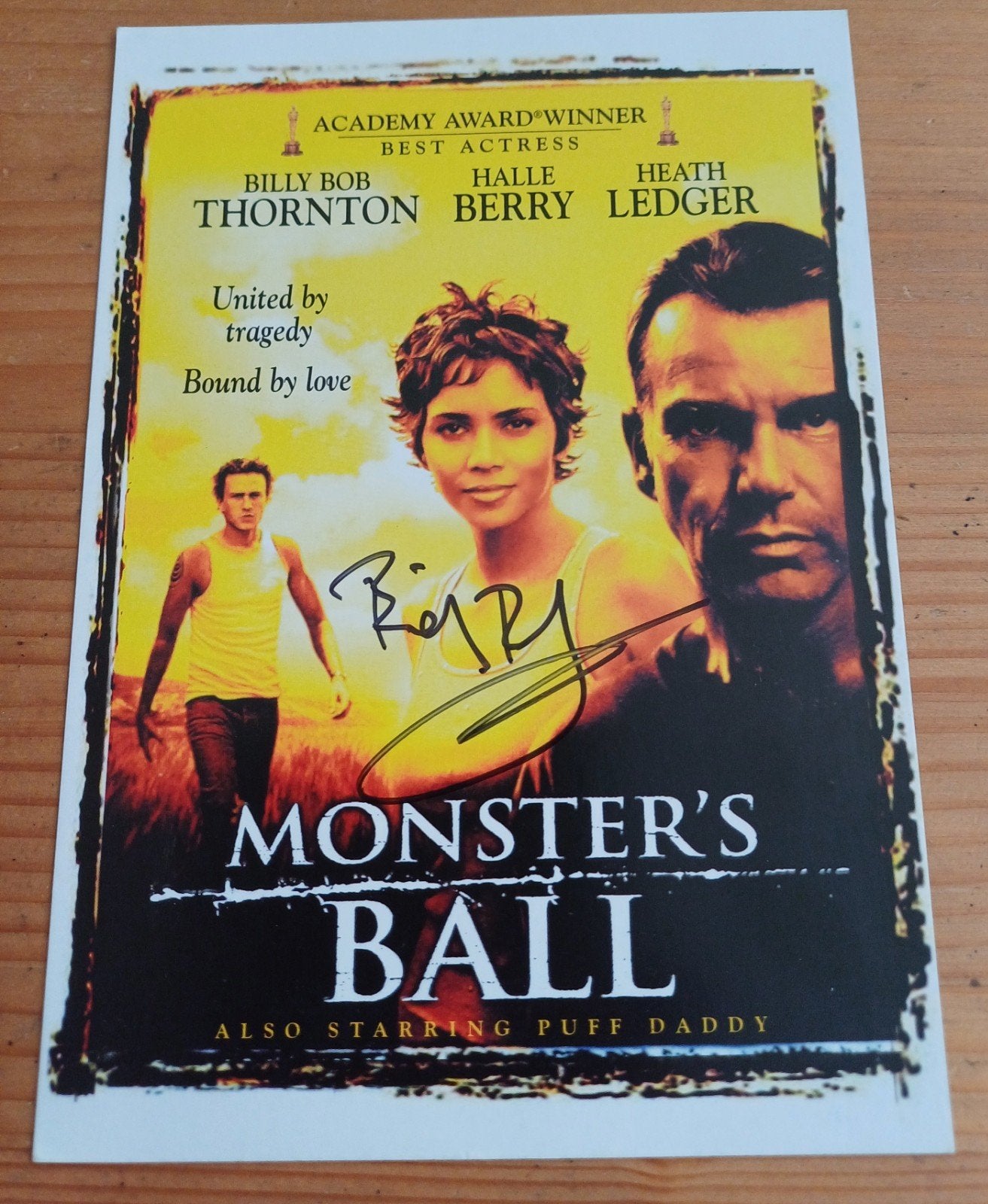 Billy Bob Thornton handtekening gesigneerde promokaart, Ophalen of Verzenden, Zo goed als nieuw, Foto of Kaart