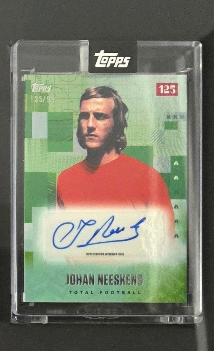 Topps Ajax 125 jaar Johan Neeskens Auto (35/99), Ophalen of Verzenden, Zo goed als nieuw, Ajax, Spelerskaart