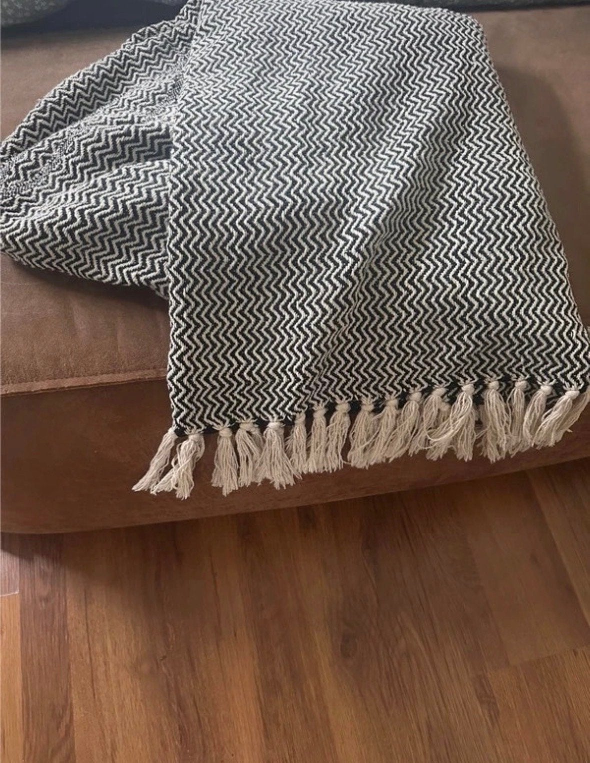 Nieuw Plaid Woondeken Zwart Crème 120x170 cm, Zwart, Woondeken, Met franjes/kwastjes, Nieuw