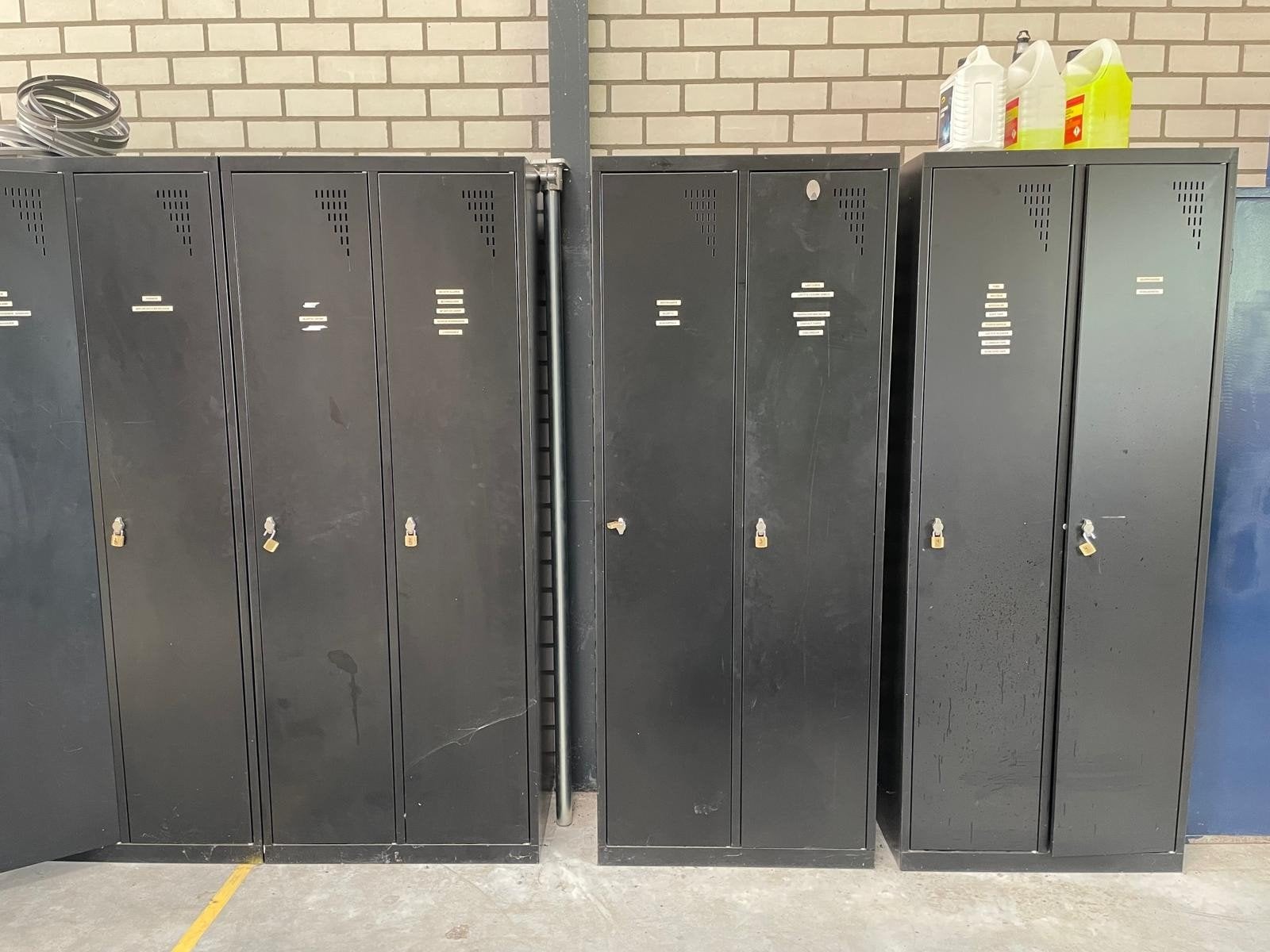3 stevige metalen archiefkasten/opbergkasten, Ophalen, Gebruikt, 50 tot 100 cm, 150 tot 200 cm