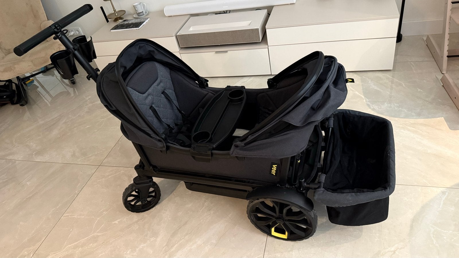 Veer Cruiser bolderkar met accessoires, Ophalen, Opvouwbaar, Zo goed als nieuw