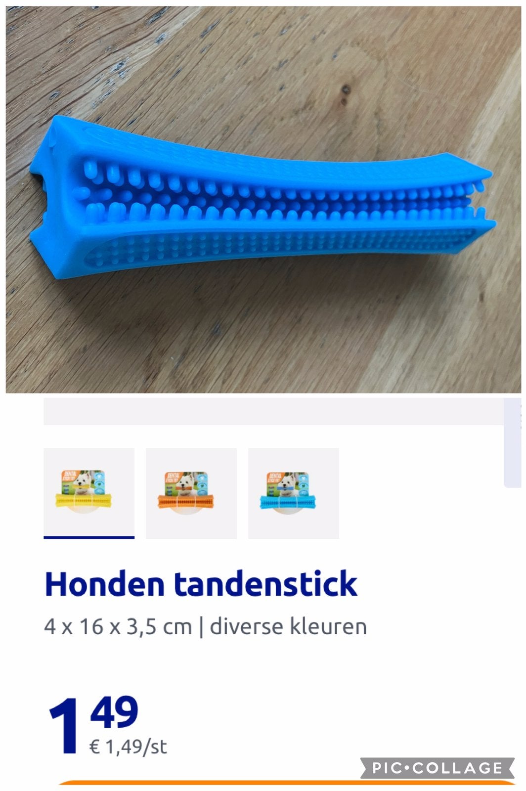Nieuw=honden tandenstick=blauw hond dental stick, Dieren en Toebehoren, Overige merken, Ophalen of Verzenden, Nieuw, Overige typen