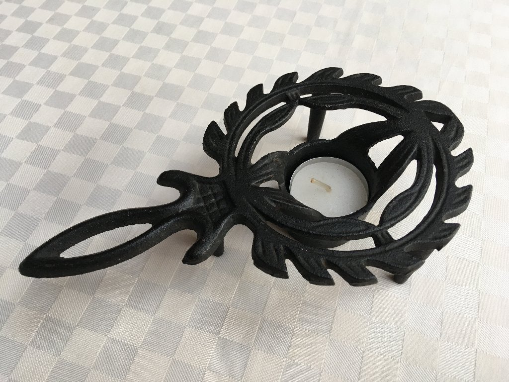 Gaaf, brocante gietijzeren rechaud (zwart, made in Japan), Overige typen, Ophalen of Verzenden, Zo goed als nieuw, Zwart