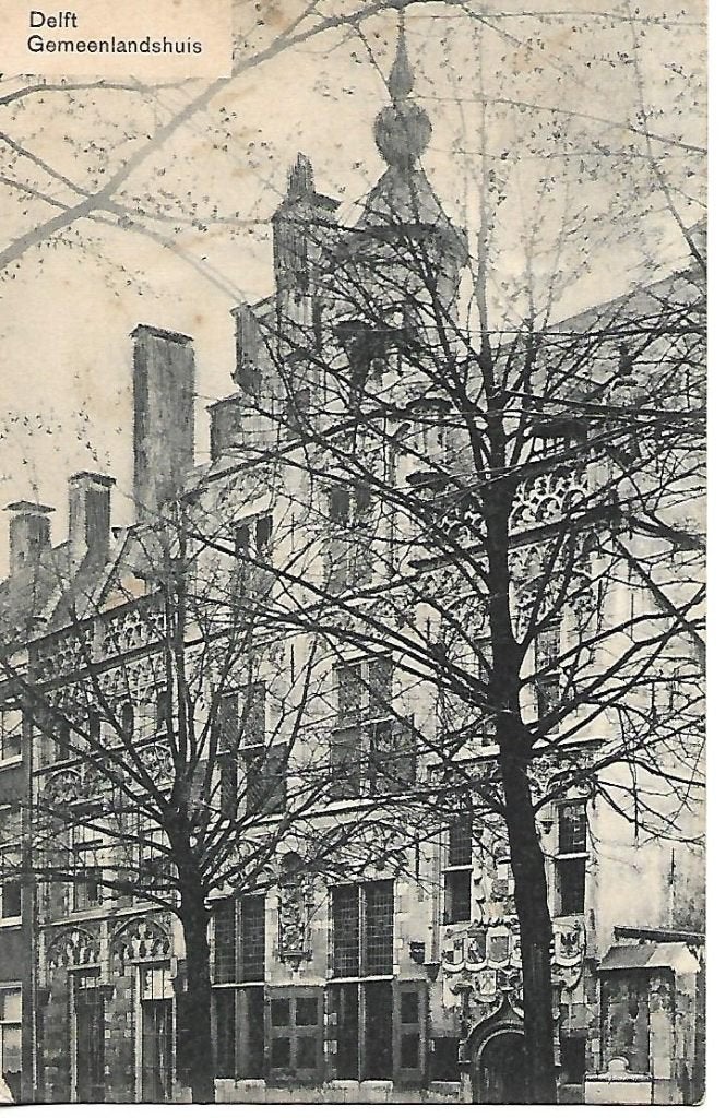 Delft- -Gemeenlandshuis.1909., Verzenden, Voor 1920, Gelopen, Zuid-Holland