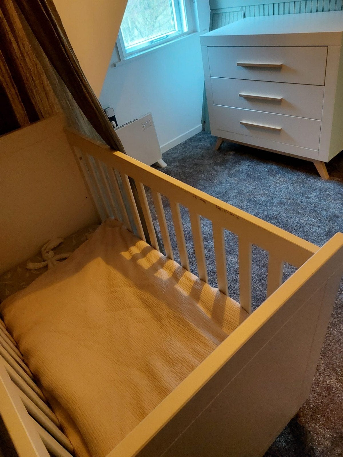 Bopita Ledikant met matras - 2 hoogtes verstelbaar, Ophalen, Gebruikt, Ledikant