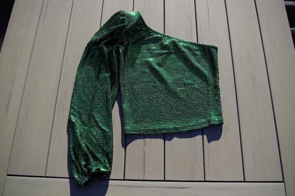 By Swan Glittertop groen maat S, Ophalen of Verzenden, Zo goed als nieuw, By Swan, Groen