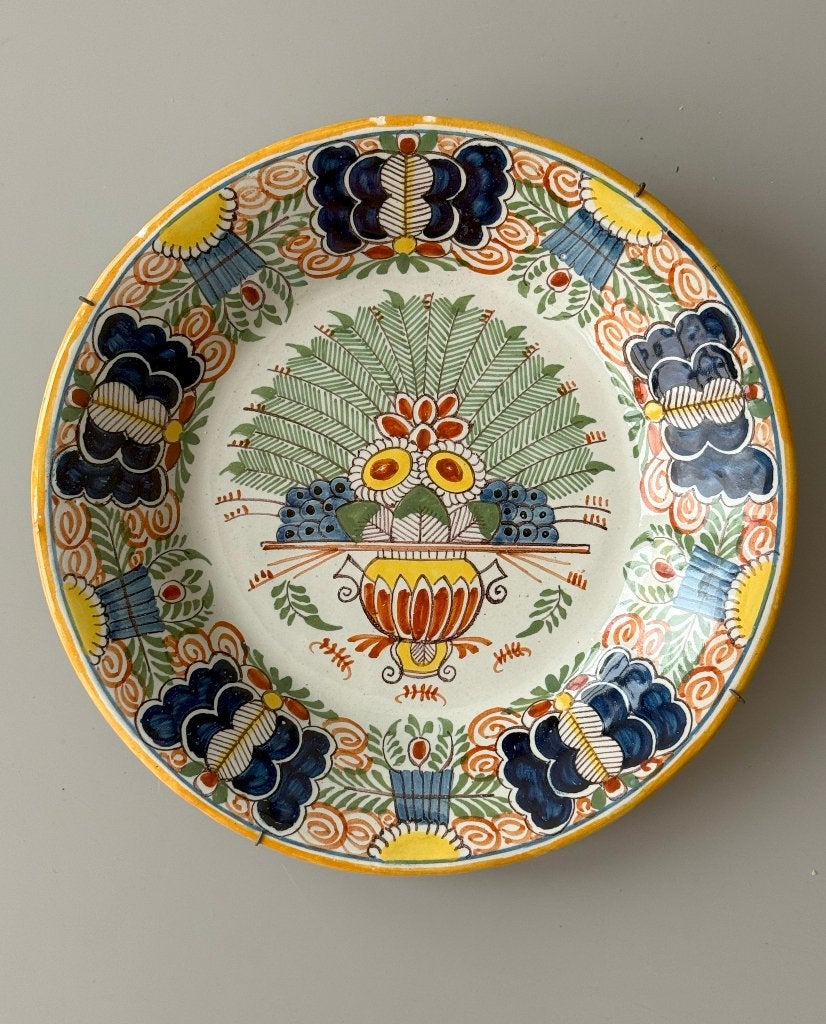 Pauwenbord Tichelaar Makkum rond 1900, Antiek en Kunst, Ophalen of Verzenden