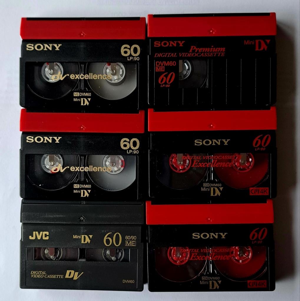Mini DV Cassettes - Sony en JVC - 60 min, Ophalen of Verzenden, Accessoire