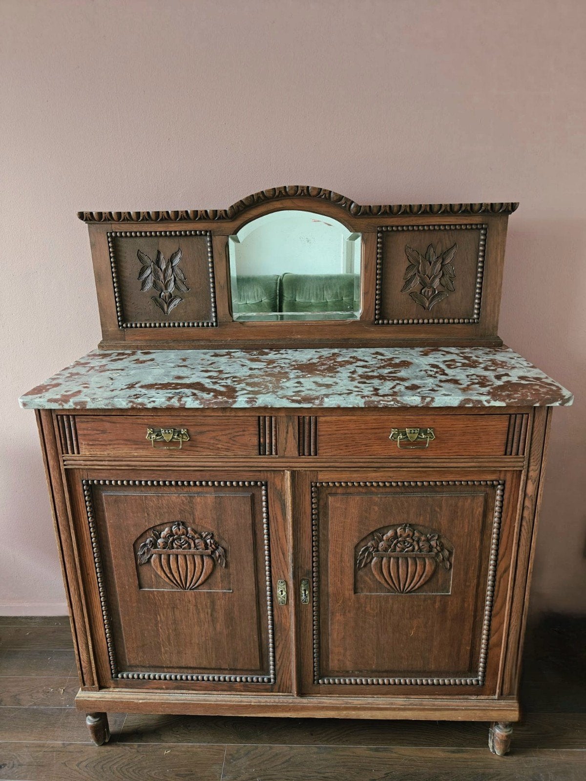 Vintage houten kast, Antiek en Kunst, Antiek | Meubels | Kasten, Ophalen