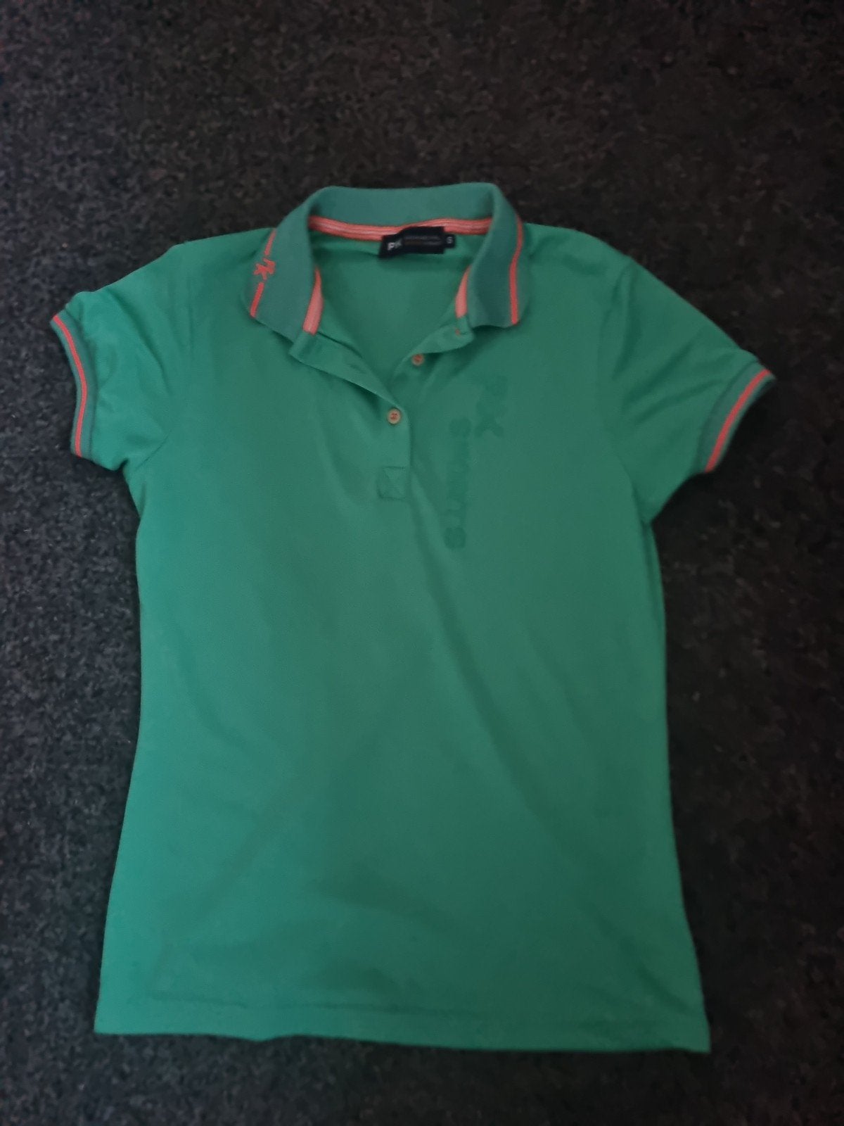 prachtige groene PK paardrij shirt maat s 36, Dieren en Toebehoren, Paardrijkleding, Overige merken, Ophalen of Verzenden, Zo goed als nieuw