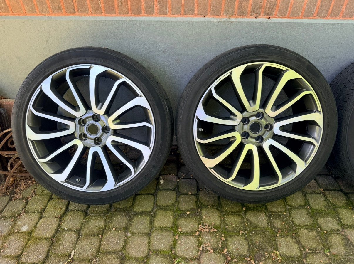 22 inch Range Rover Turbine Style 795F velgen 5x120, Auto-onderdelen, Banden en Velgen, Ophalen, Gebruikt, 275 mm, Banden en Velgen