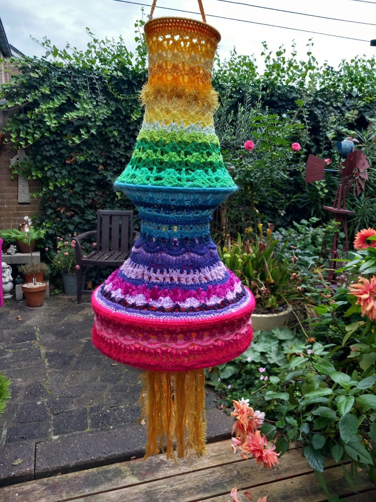 Handgemaakte Gehaakte Visnet Lamp - Bohemian Stijl, Ophalen of Verzenden, Nieuw