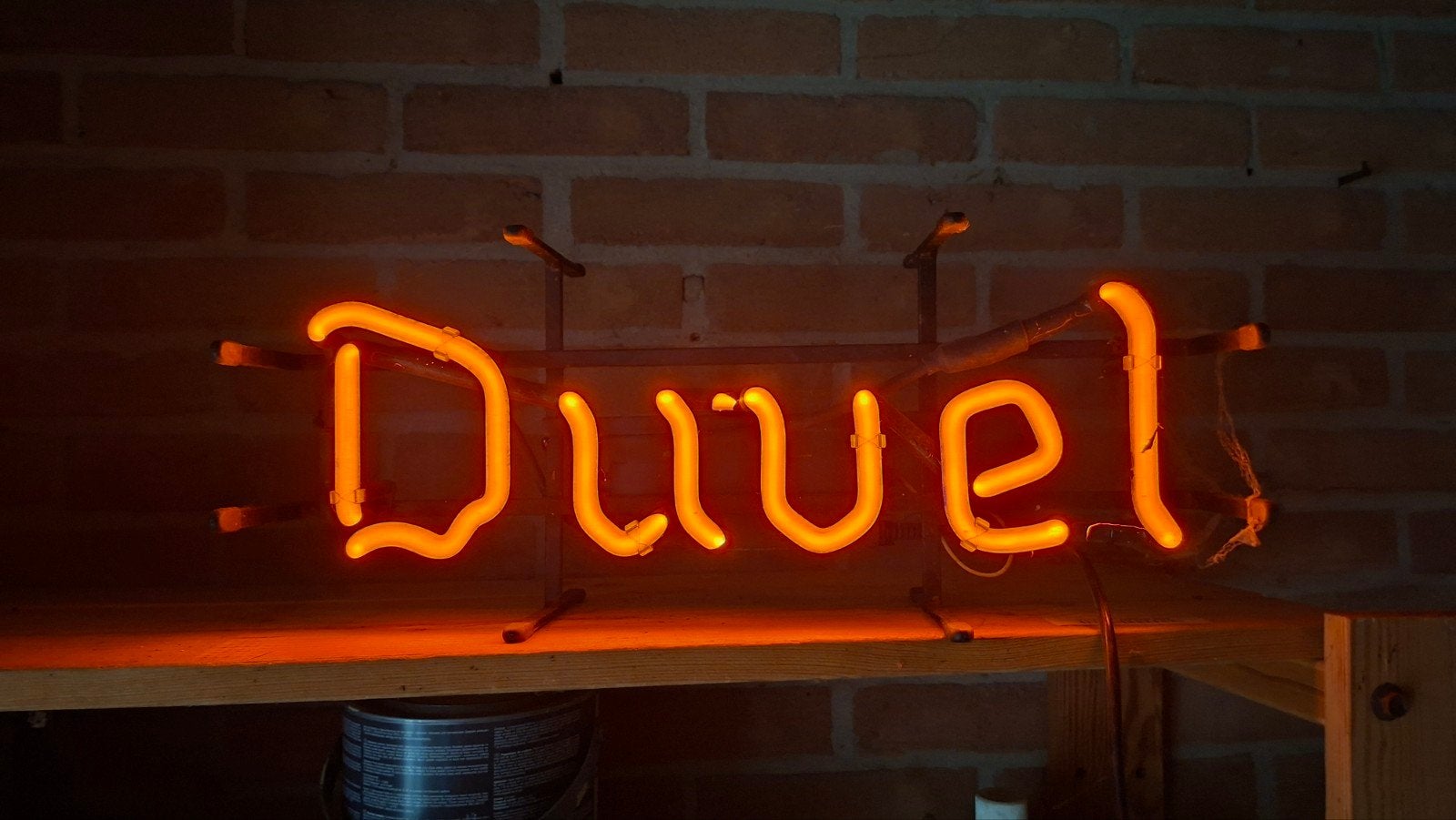 Duvel Neon Reclamebord - Vintage Lichtreclame, Ophalen, Gebruikt