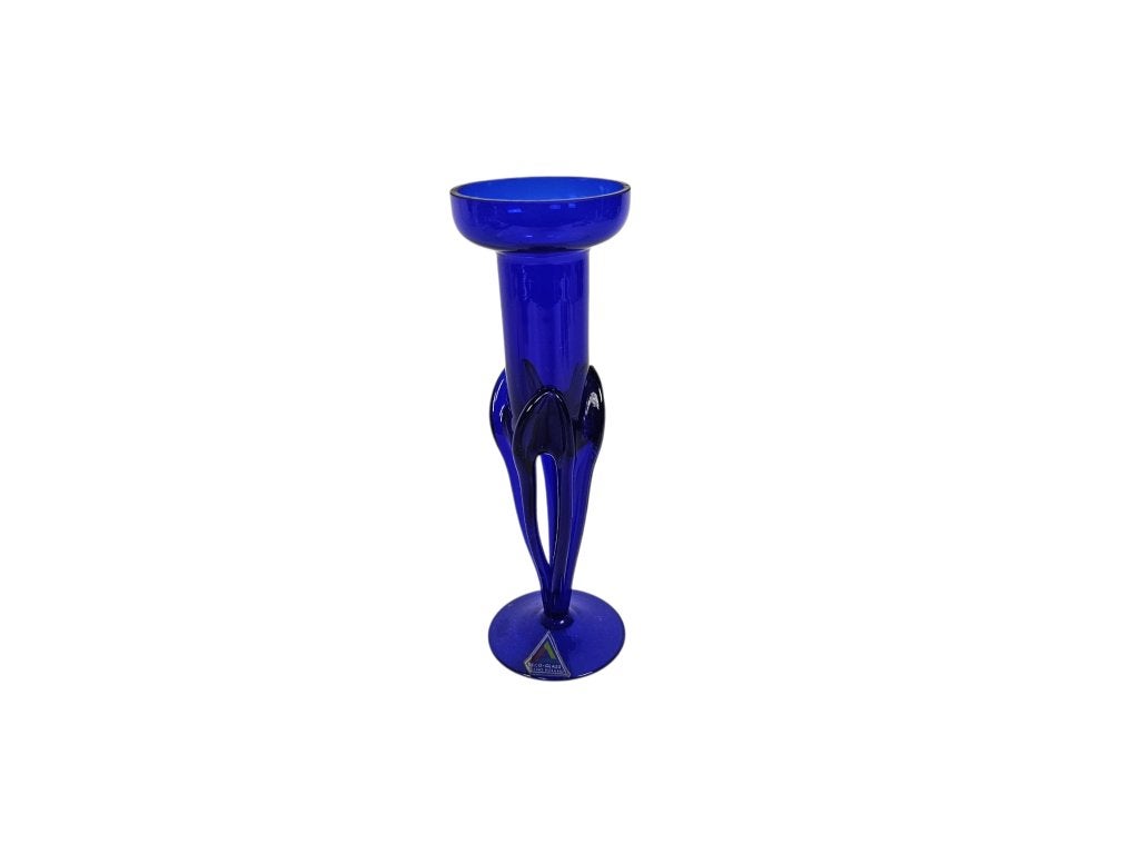Deco Glass - Krosno - Josezefina Krosno - Polen - 80's, Krosno, Blauw, Ophalen of Verzenden, Nvt