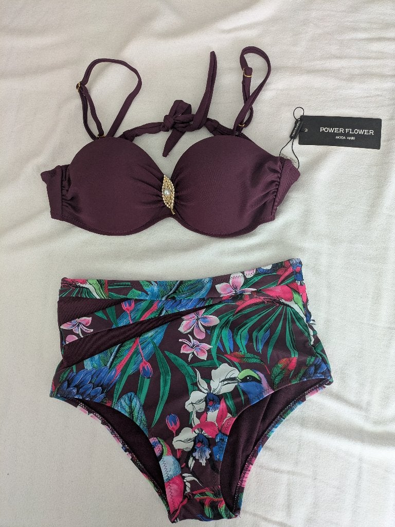 High waist bikini van Power Flower, Kleding | Dames, Paars, Nieuw, Ophalen of Verzenden, Power Flower