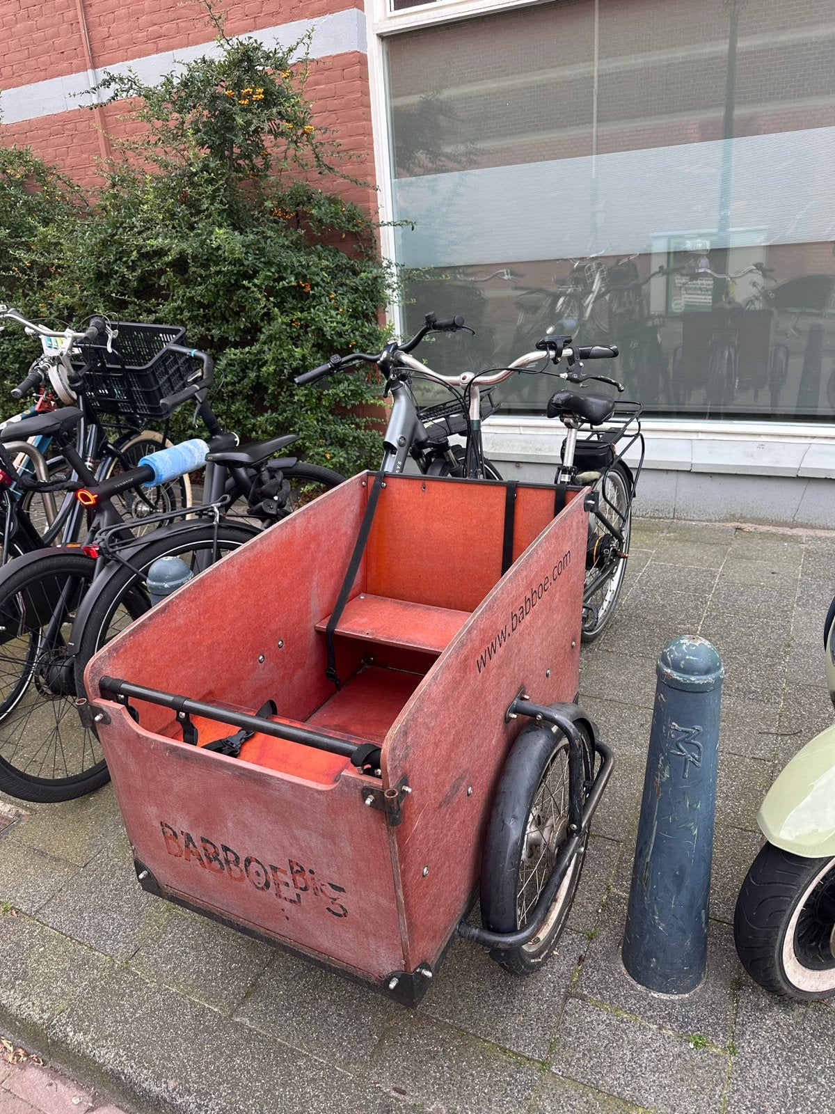 Babboe Big Bakfiets - Ideaal voor Gezinnen!, Ophalen, Gebruikt, Schijfrem, 2 kinderen