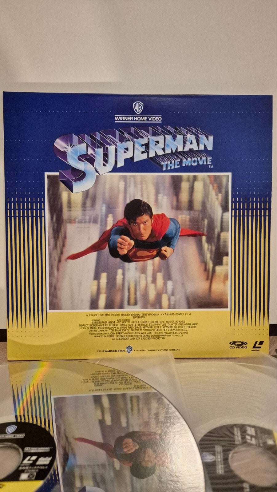 SuperMan The Movie Laserdisc, Ophalen of Verzenden, 1970 - 1979, Zo goed als nieuw, 12 inch