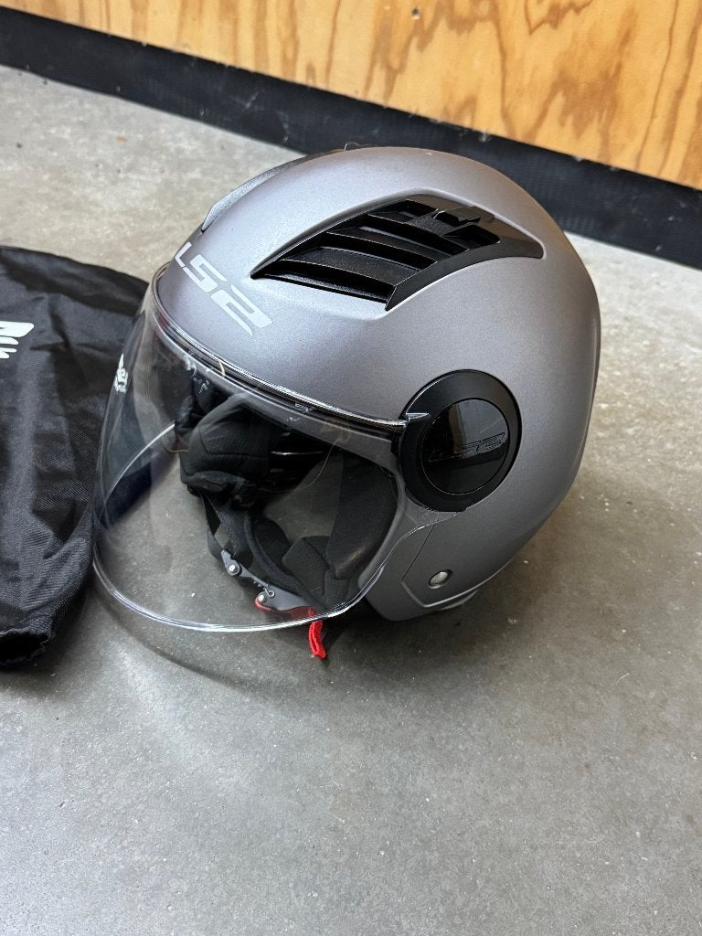 LS2 OF562 Airflow Jethelm M – Scooterhelm ECE 22.05, Fietsen en Brommers, Ophalen, Zo goed als nieuw, Medium, LS2
