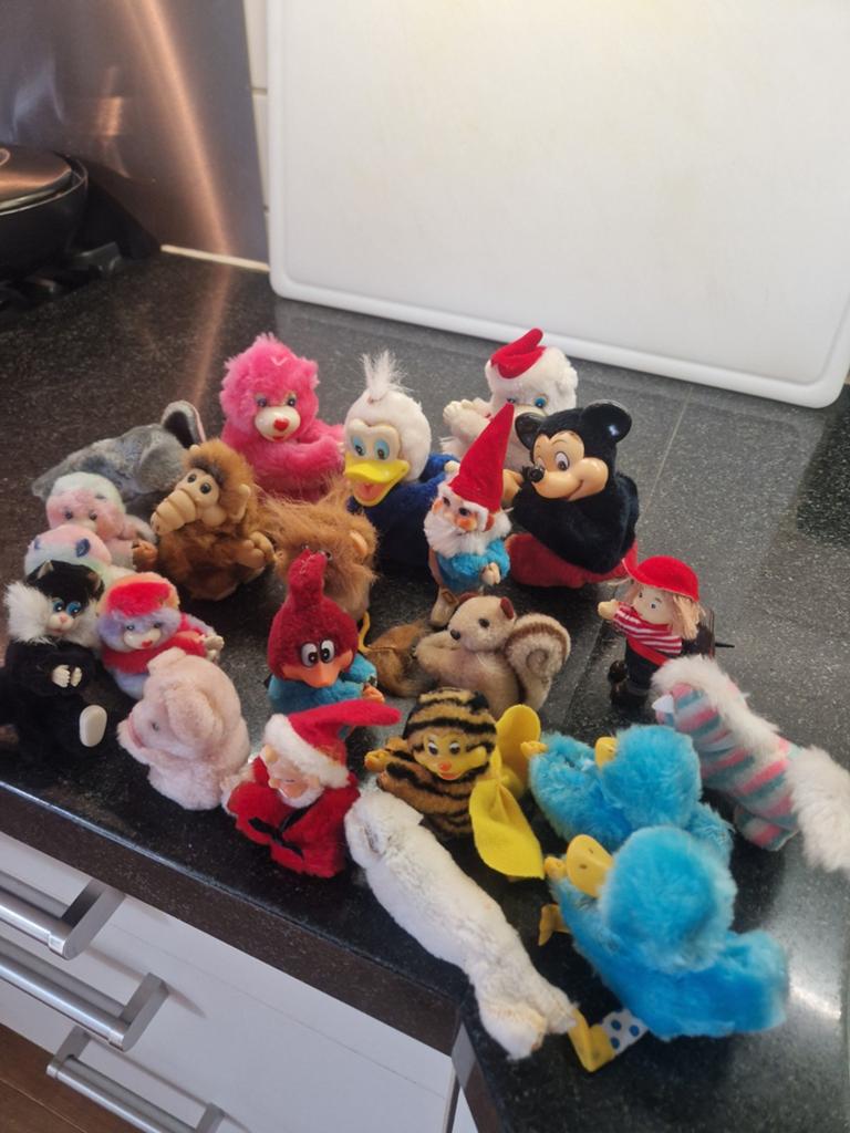 Vintage Knijpfiguurtjes(poes , alf en kabouter verkocht), Ophalen of Verzenden, Gebruikt
