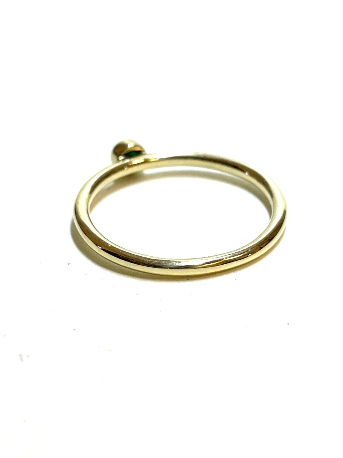 14k gouden ring met smaragd, -, -, Ophalen of Verzenden, Zo goed als nieuw