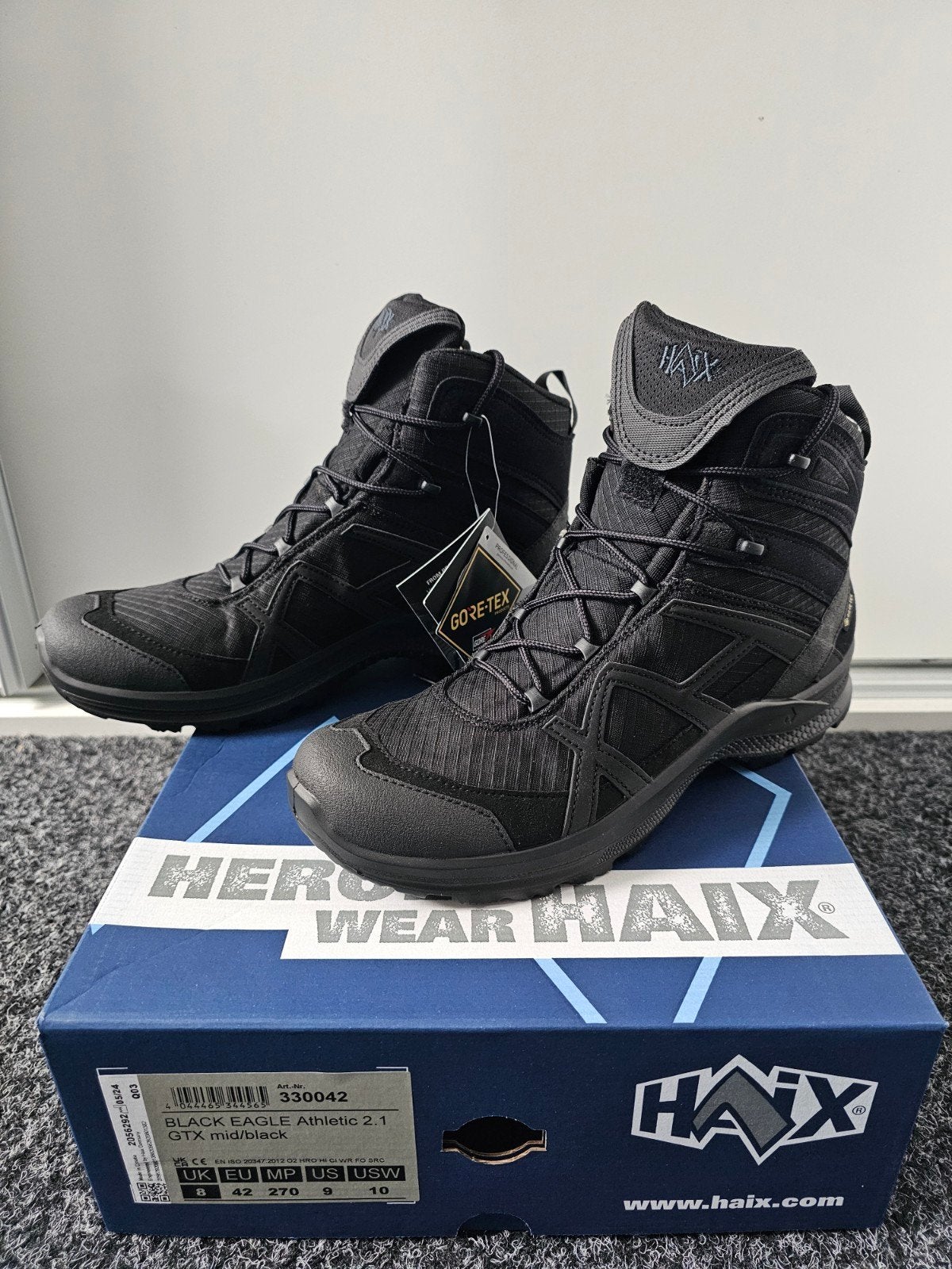 HAIX Black Eagle Athletic 2.1 GTX Mid/Black - Maat 42, Ophalen of Verzenden, Nieuw, Schoenen